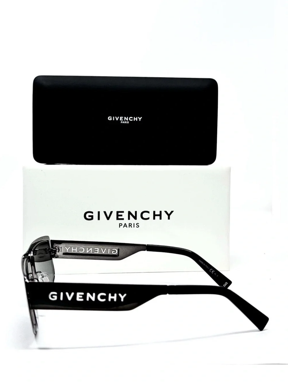 NEW Givenchy GV7204S Women Dark Ruthenium Black Geometric Sunglasses 57-18-145
